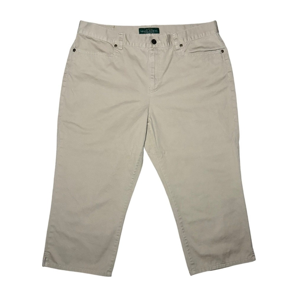 Lauren Ralph Lauren Gorpcore Khaki Capri Pants Womens Size 14